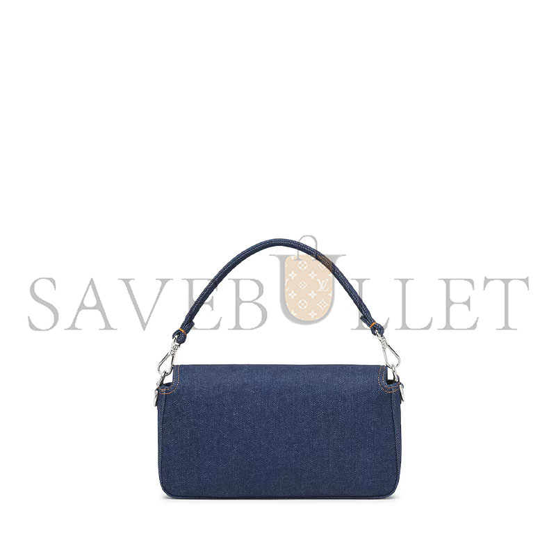 FENDI BAGUETTE BLUE DENIM BAG 8BR600AL9WF0KR1 (27*15*6cm)